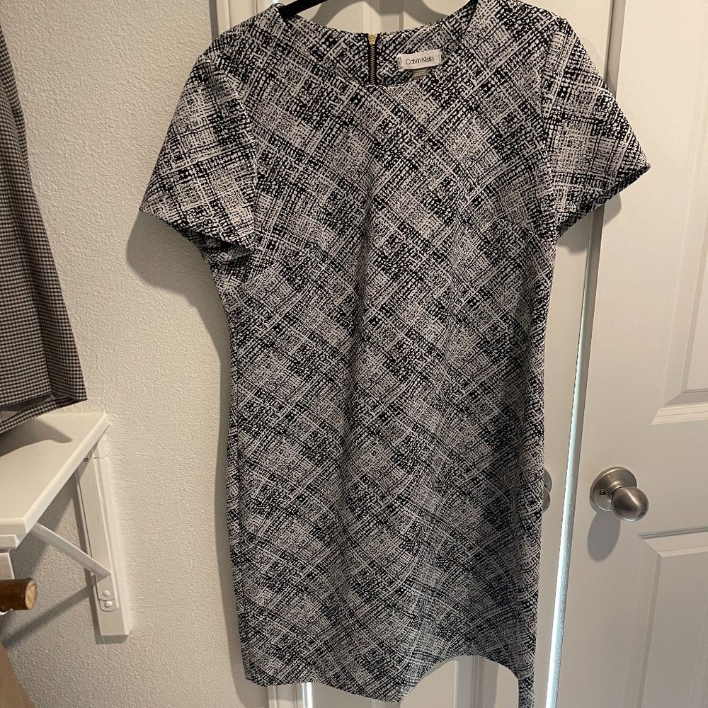 Calvin Klein Work Dress - Black & White